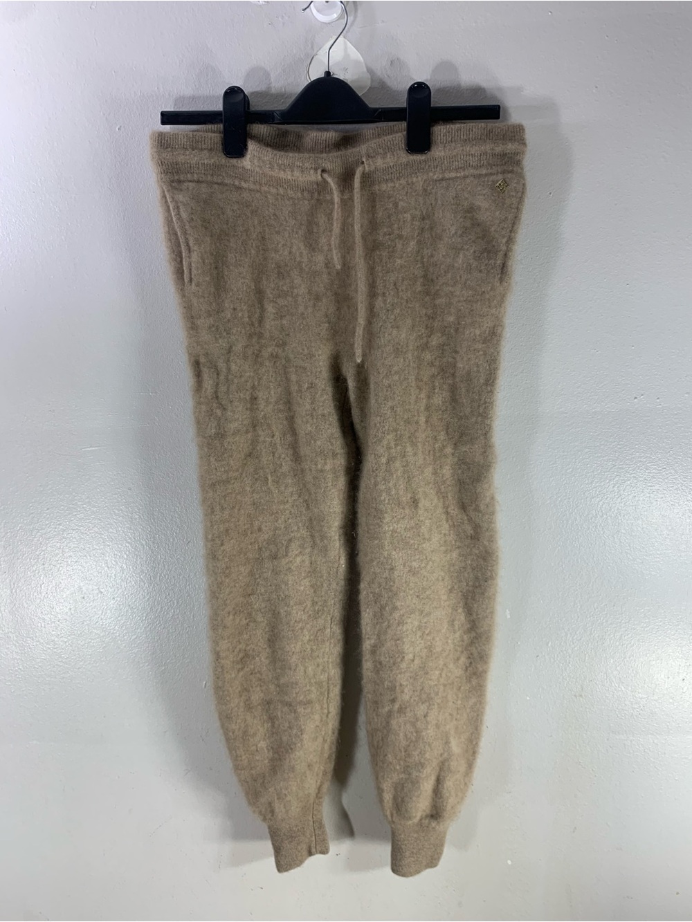 Sandro paris 100% cashmere knit jogger lounge pants soft beige
